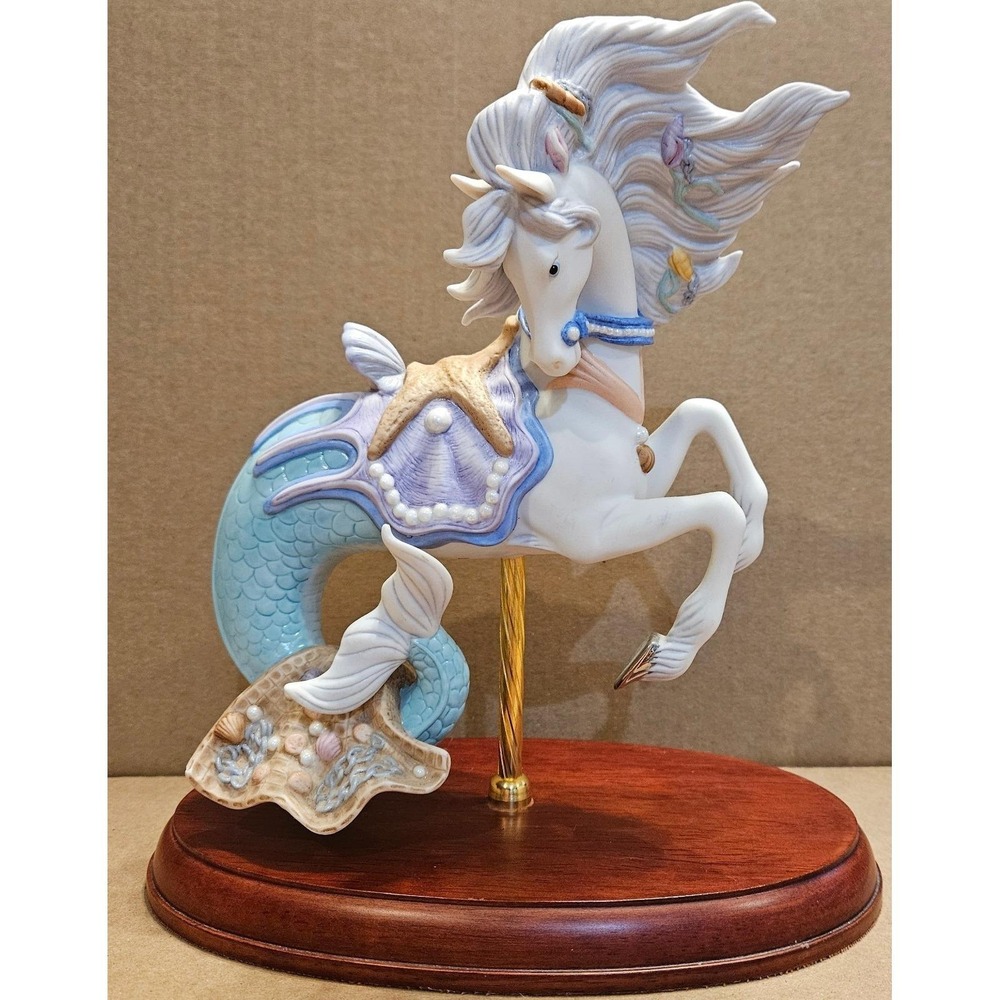 Lenox Ocean Fantasy Carousel Horse 2002 Seahorse Mermaid Ltd Ed Porcelain Mint
